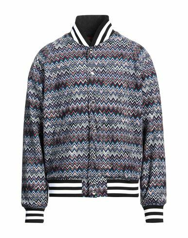 Missoni Man Jacket Navy blue Cotton, Viscose Cover