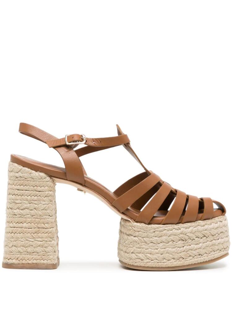 Dee Ocleppo Tulum 120mm leather espadrilles - Neutrals Cover