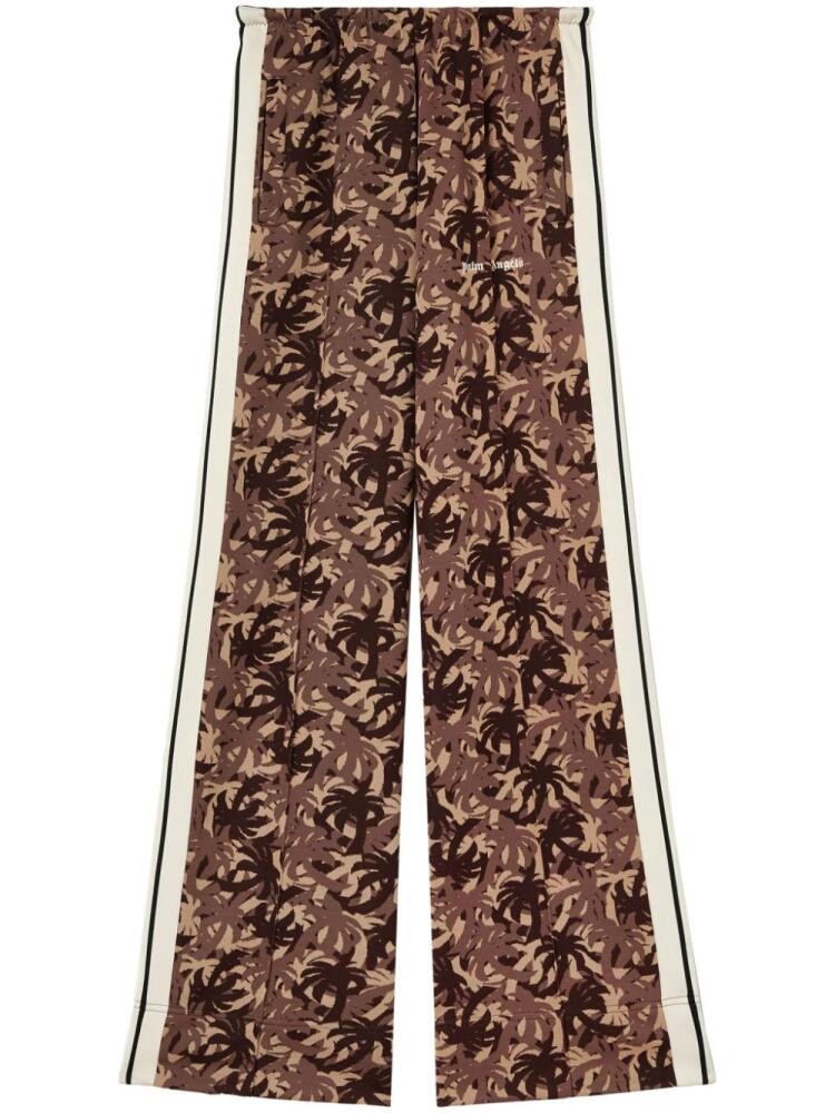 Palm Angels palm tree-print track pants - Brown Cover