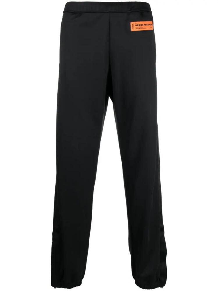 Heron Preston logo-patch straight-leg track pants - Black Cover