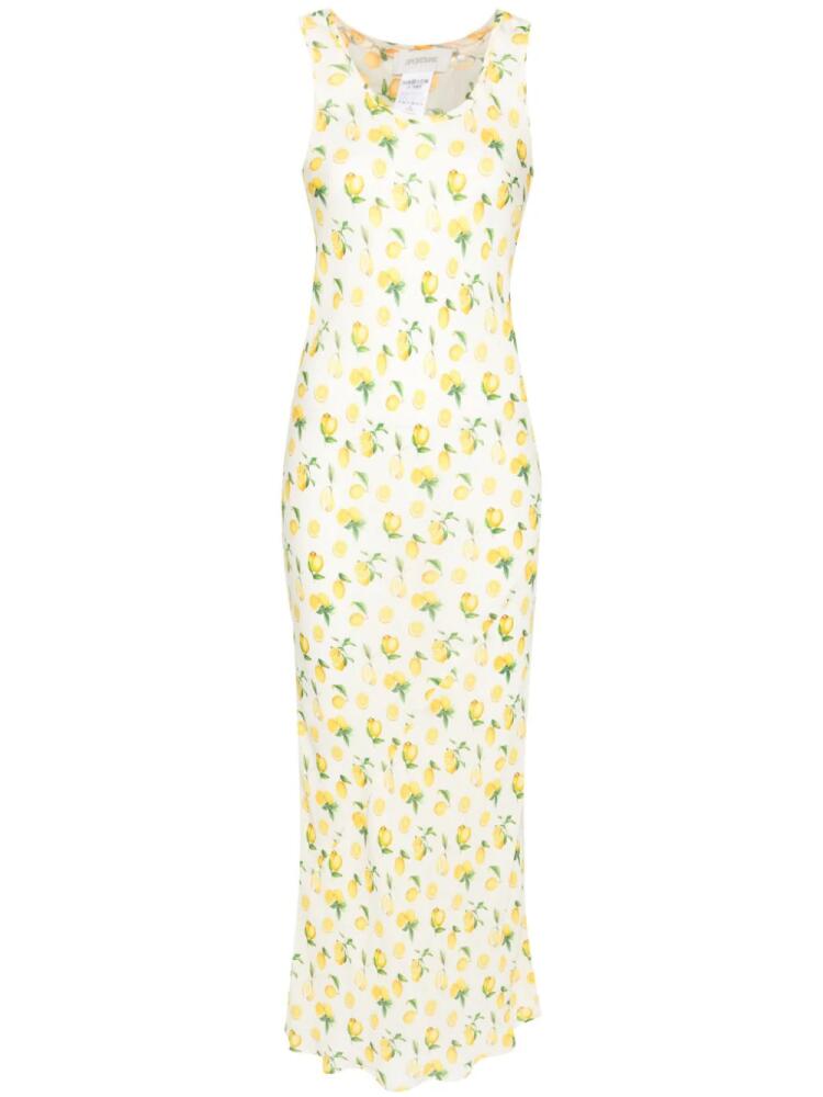 Sportmax Tonale lemon-print maxi dress - Neutrals Cover