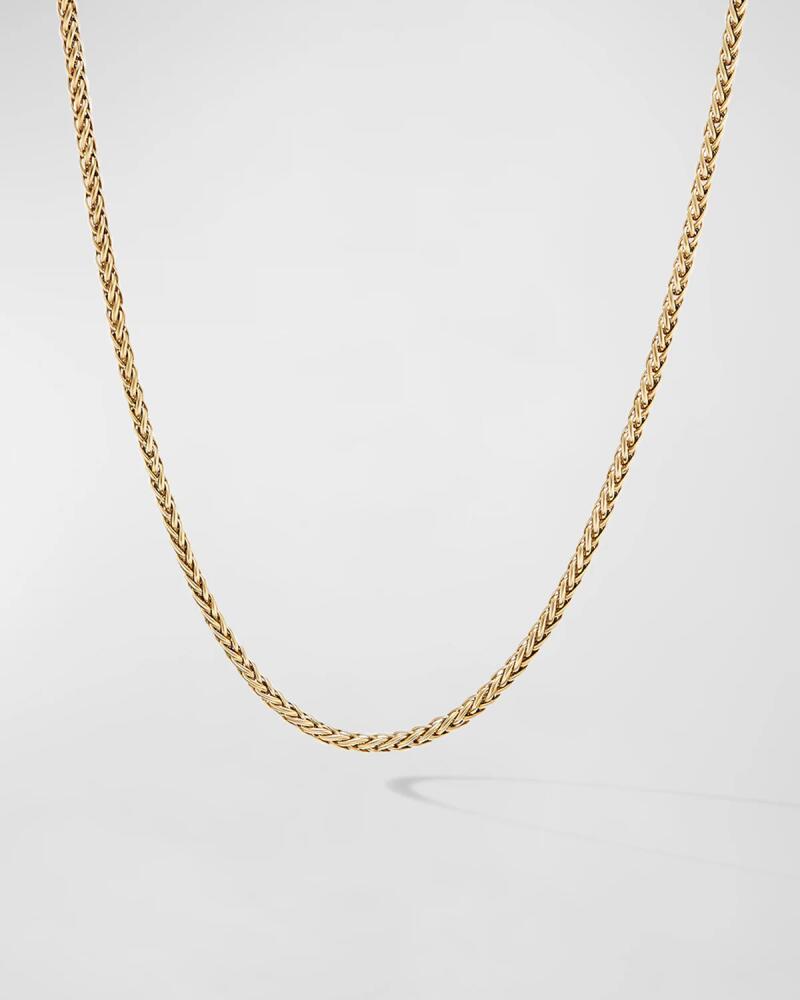 David Yurman 2.5mm Men's Wheat Chain Necklace in 18K Gold Cover