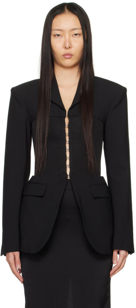 Dion Lee Black Corset Tube Blazer Cover