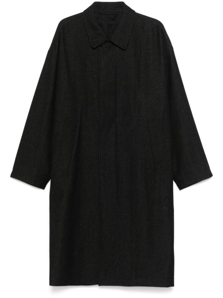 LEMAIRE mélange-effect coat - Black Cover