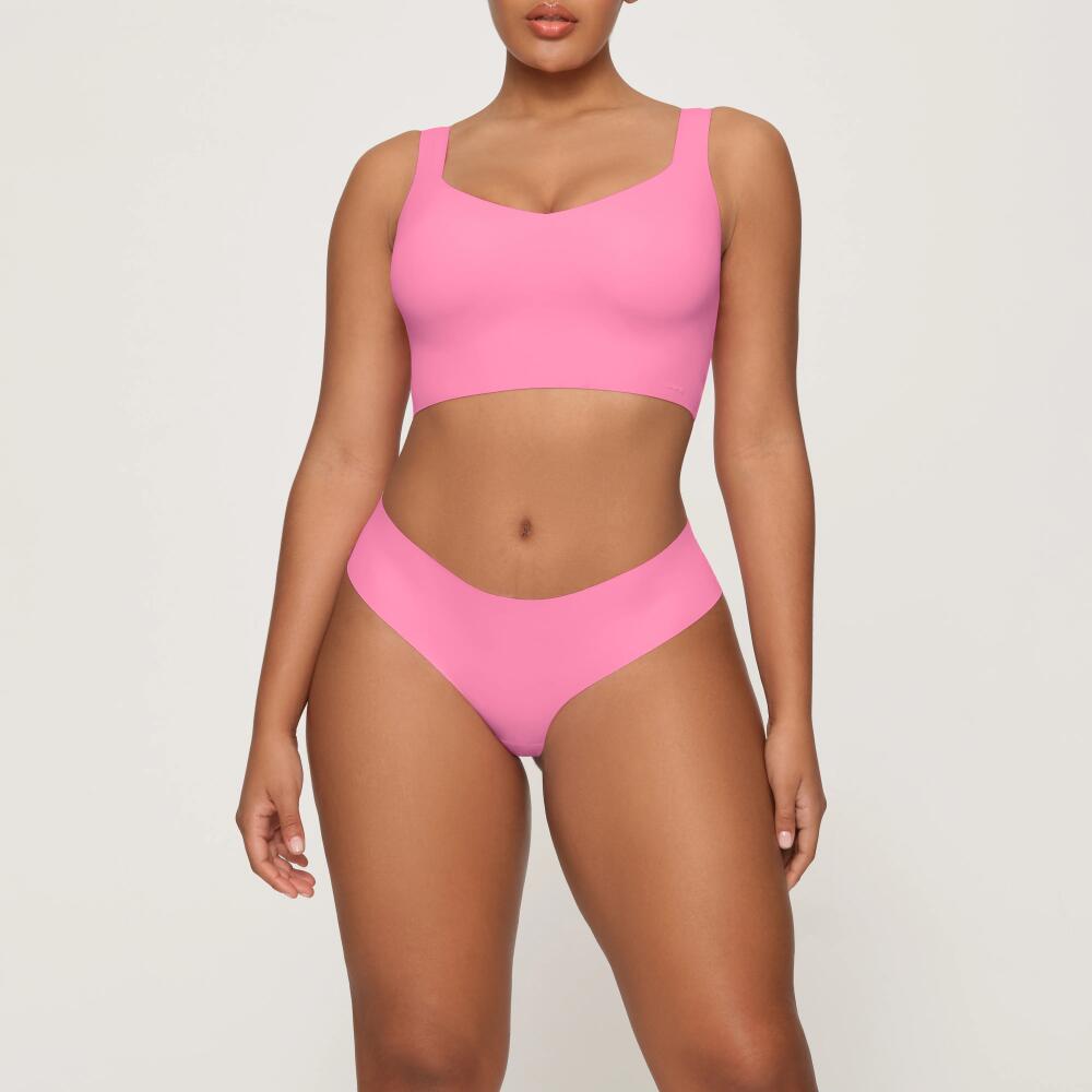 SKIMS Plunge Longline Bralette | Pink | 2XS Cover