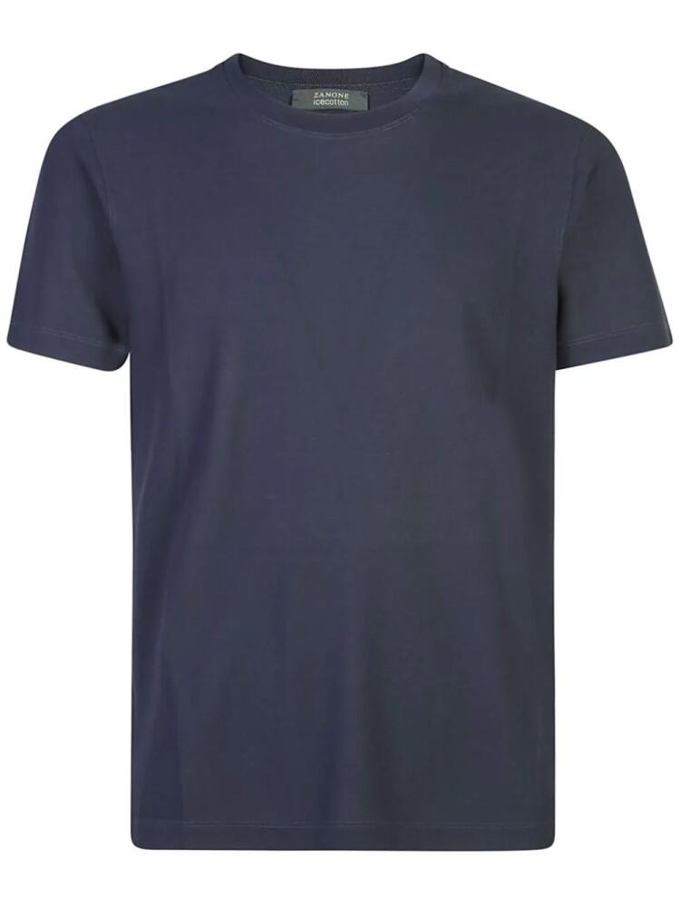 Zanone slim-cut cotton T-shirt - Blue Cover