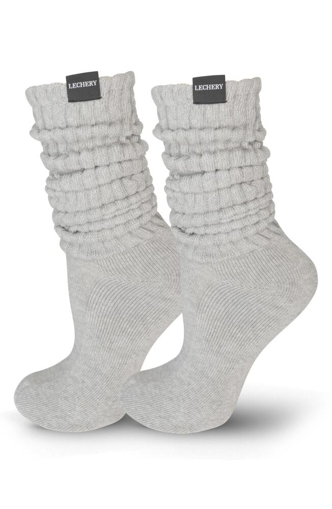 LECHERY® Gender Inclusive Scrunch Crew Socks in Grey Cover