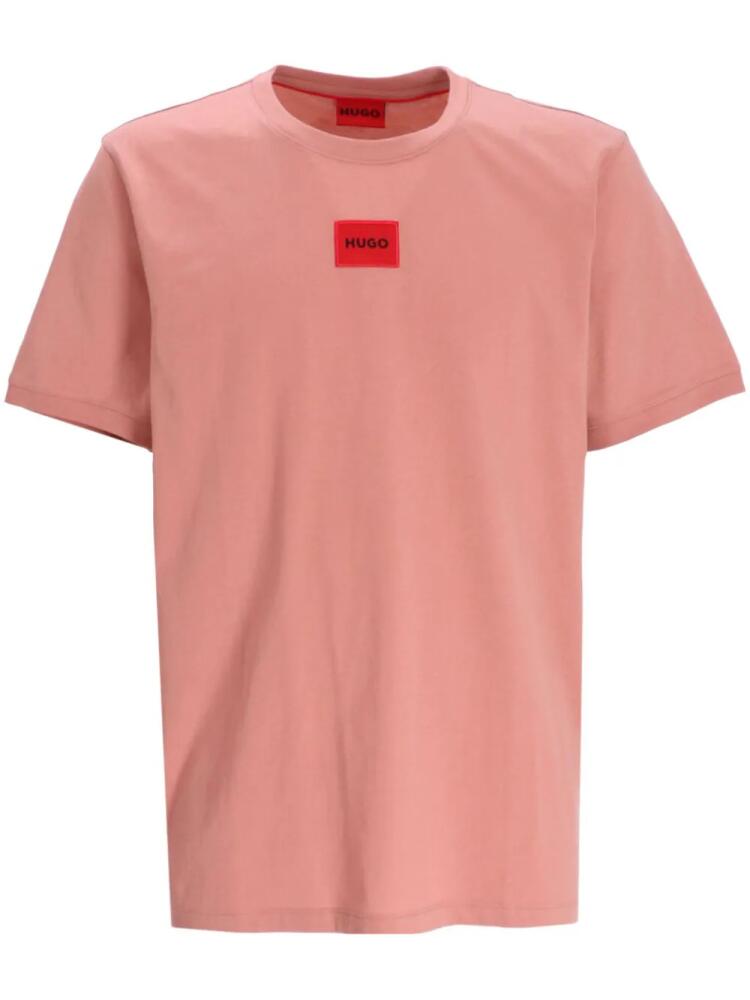 HUGO Diragolino cotton T-shirt - Pink Cover