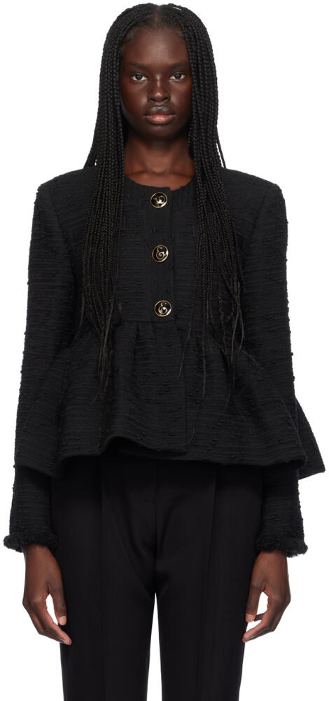 Erdem Black Peplum Jacket Cover