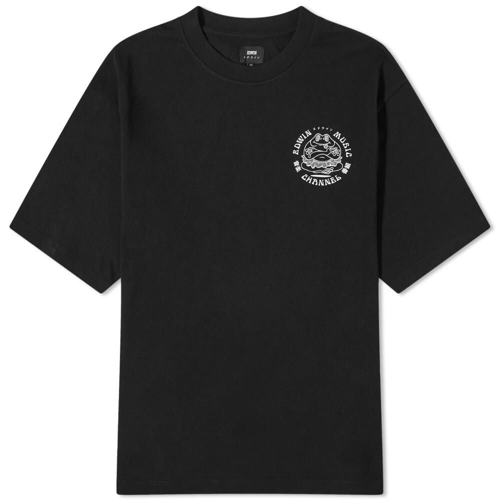 Edwin Men's Music Channel T-Shirt in Black Cover