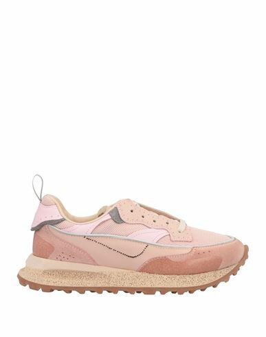 Hidnander Woman Sneakers Light pink Soft Leather, Textile fibers Cover