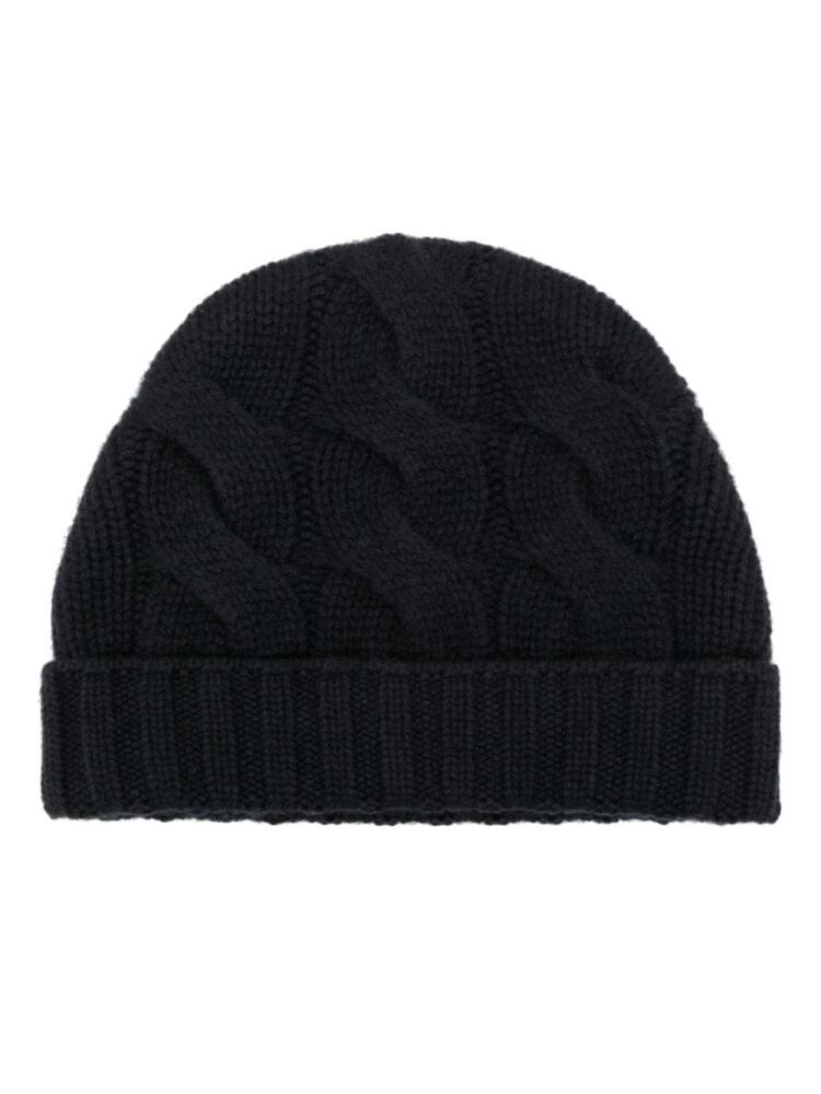 N.Peal chunky cable-knit beanie - Blue Cover