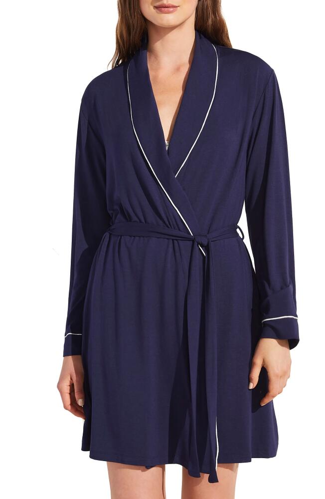 Eberjey Gisele Classic Robe in Navy/Ivory Cover