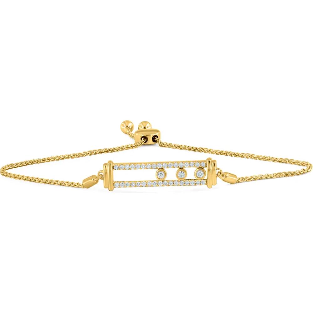 LuvMyJewelry Rectangular Kinetic Trio Slider Bolo Adjustable Diamond Bracelet in 14K Gold in 14K Yellow Gold Cover