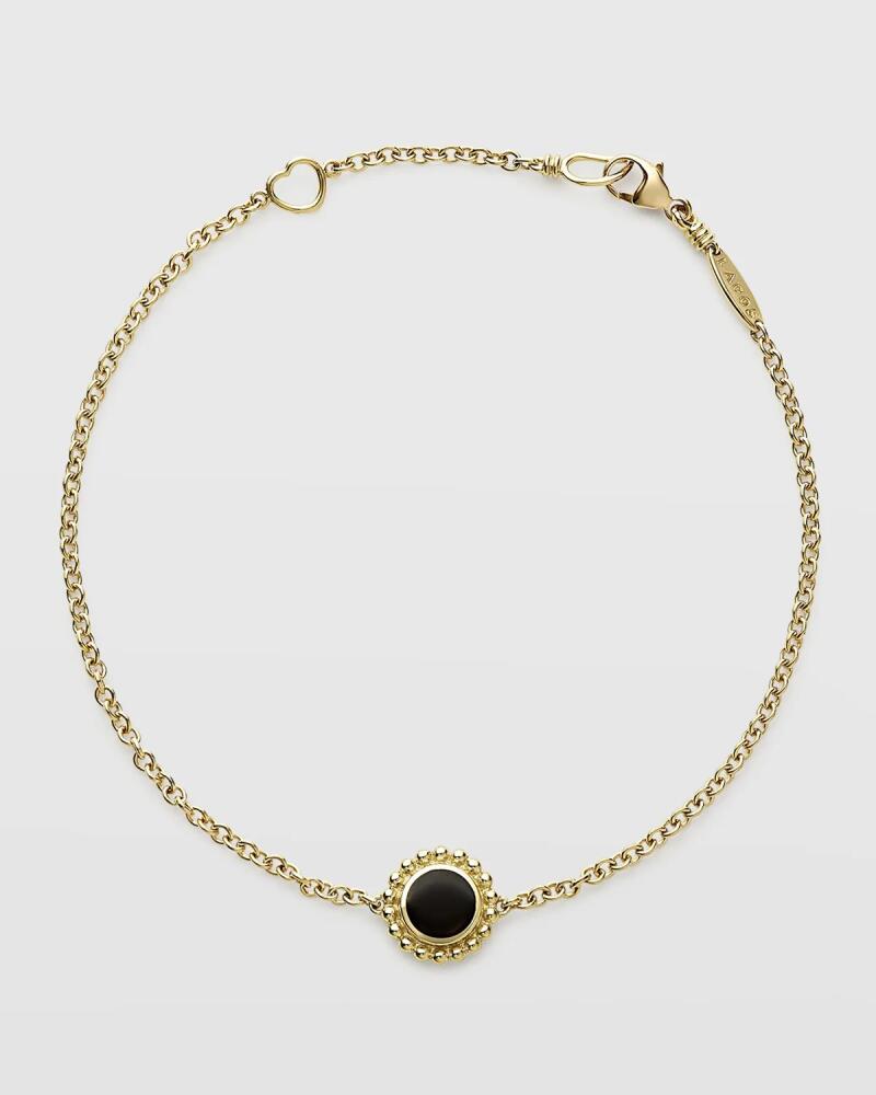 LAGOS 18k Covet Onyx 7mm Chain Bracelet Cover