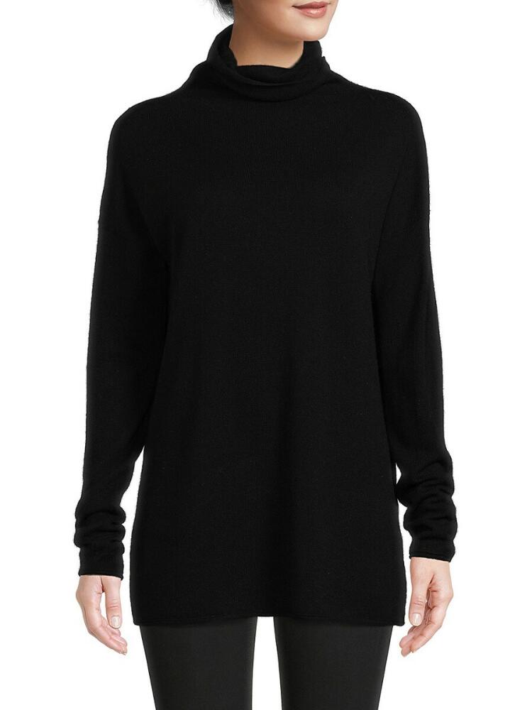 Vince Women's Dropped Shoulder Wool & Cashmere Sweater - Black Cover