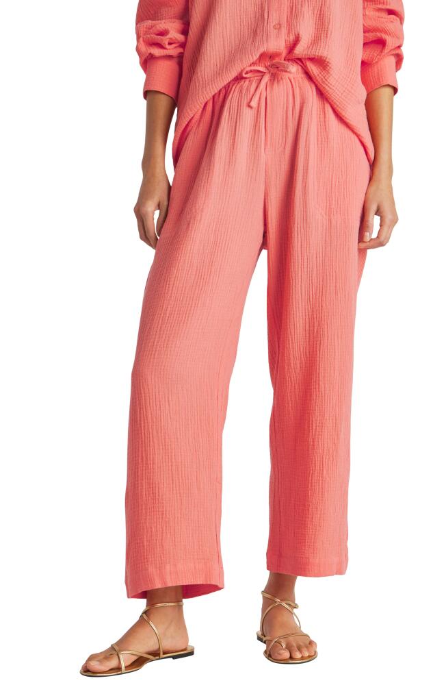 Splendid Adele Cotton Gauze Drawstring Pants in Persimmon Cover