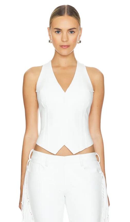 Norma Kamali Simple Vest in White Cover