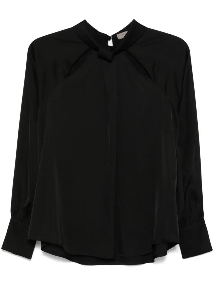 D.Exterior satin blouse - Black Cover