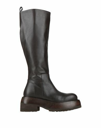 Paloma Barceló Woman Boot Dark brown Soft Leather Cover