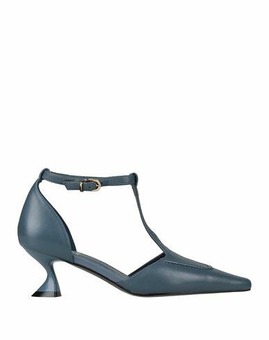 Jeannot Woman Pumps Slate blue Soft Leather Cover