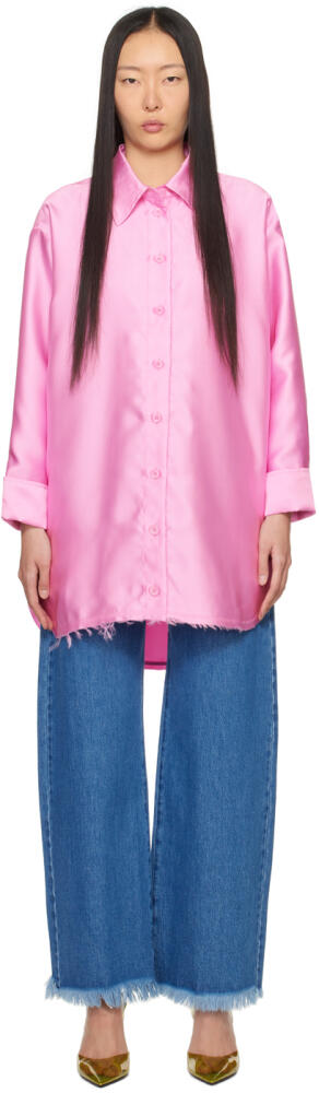 Marques Almeida Pink Dropped Shoulder Shirt Cover