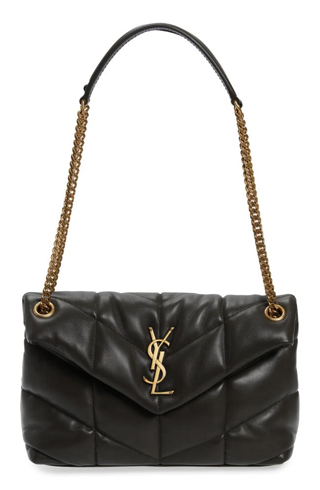 Saint Laurent Small Loulou Leather Puffer Bag in Nero Cover