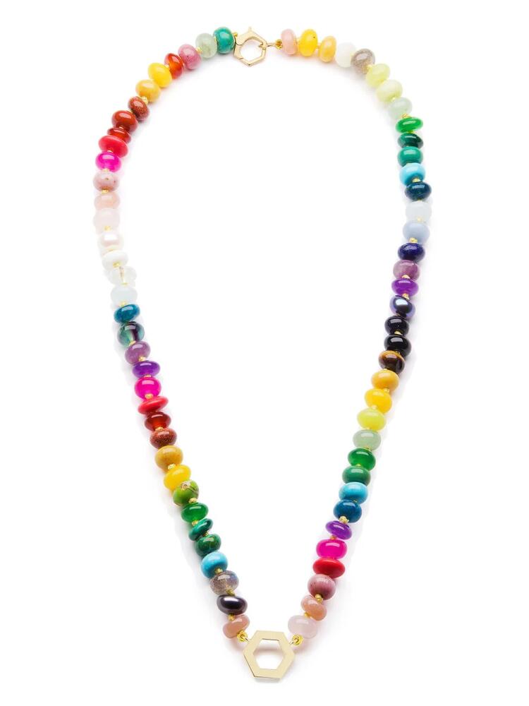 Harwell Godfrey 18kt yellow gold rainbow gemstone beaded necklace - Multicolour Cover