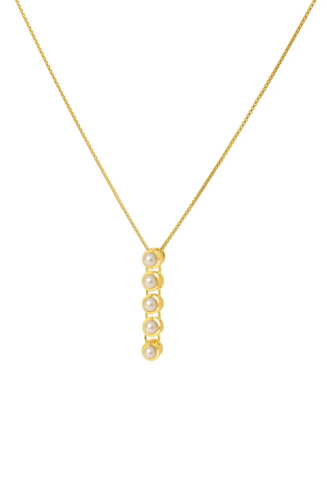 Dean Davidson Signature Cultured Pearl Pendant Necklace in Pearl/Gold Cover