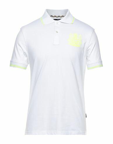 Aquascutum Man Polo shirt White Cotton, Elastane Cover