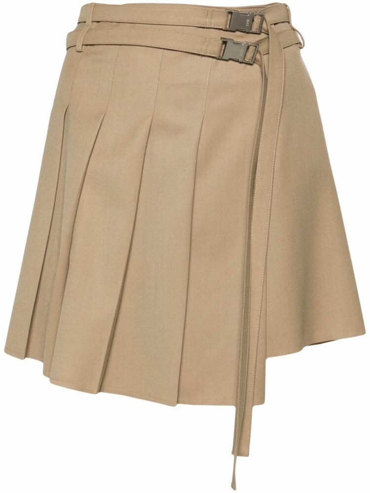 LVIR Unbalance pleated miniskirt - Brown Cover