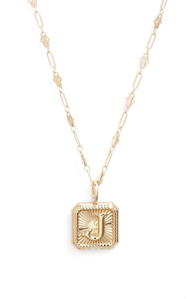 MIRANDA FRYE Harlow Initial Pendant Necklace in Gold - J Cover