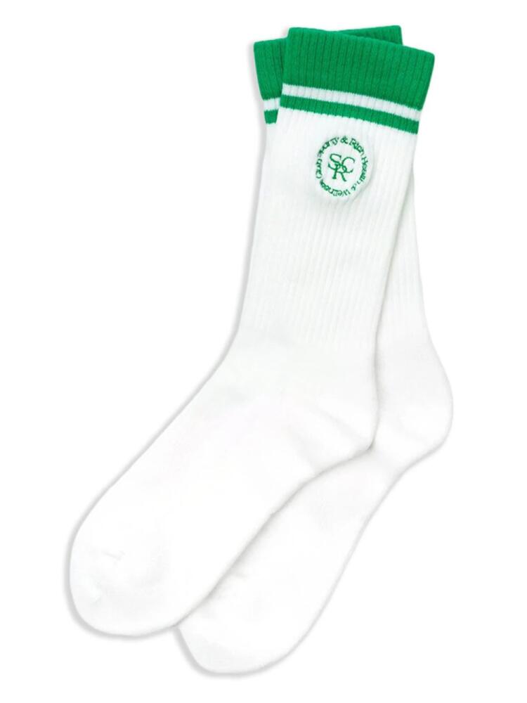 Sporty & Rich embroidered logo socks - White Cover