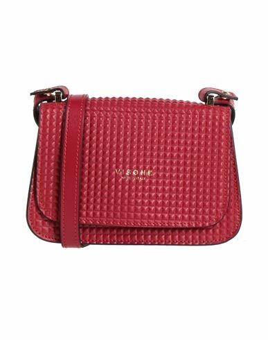 Visone Woman Cross-body bag Burgundy Calfskin Cover