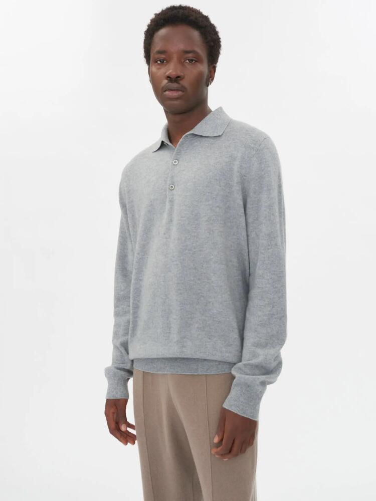 Gobi Cashmere Polo Neck Sweater in Vapor Blue Cover