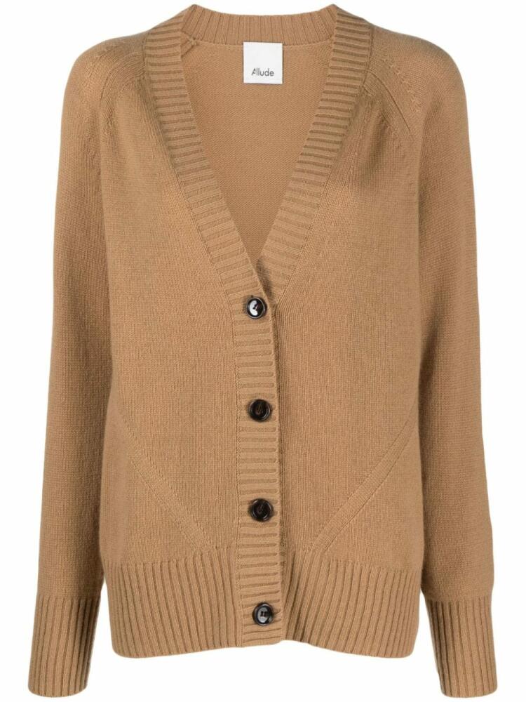 Allude V-neck cashmere cardigan - Neutrals Cover