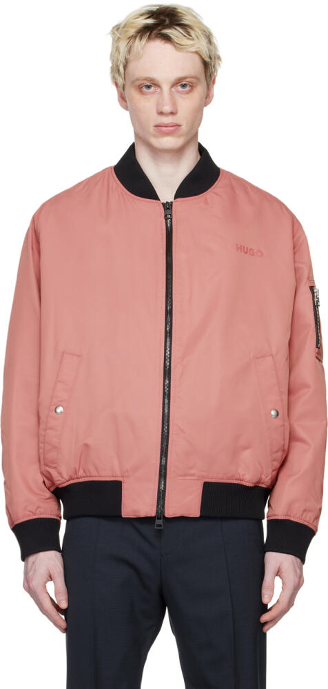 Hugo Pink Water-Repellent Bomber Jacket Cover