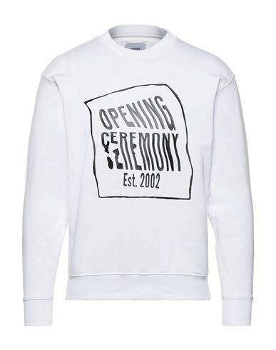 Opening Ceremony Man Sweatshirt White Cotton, Elastane Cover