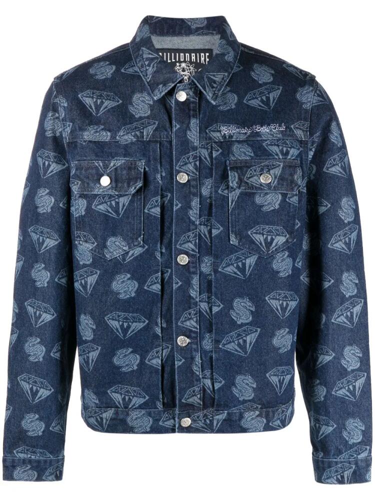 Billionaire Boys Club graphic-print denim jacket - Blue Cover