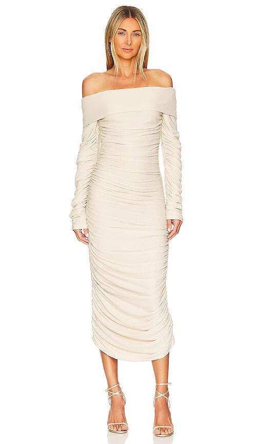 Bronx and Banco Amara Strapless Midi Dress in Nude Cover