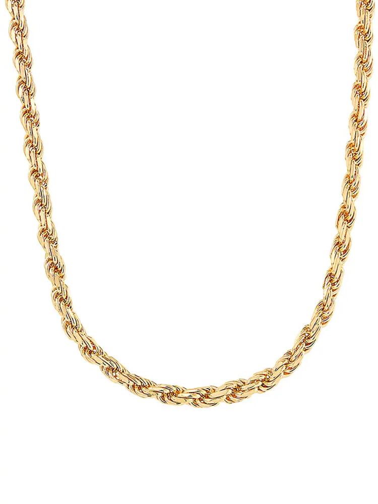 Saks Fifth Avenue Made in Italy Men's Basic 18K Goldplated Sterling Silver Rope Chain Necklace/26" Cover