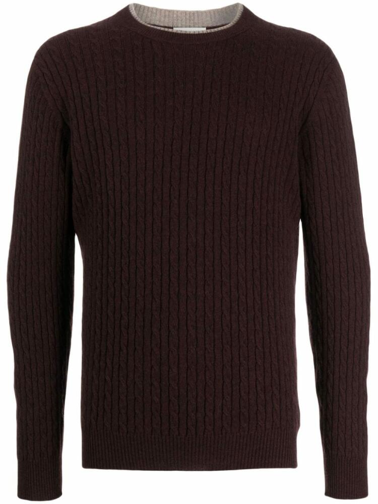 Johnstons of Elgin cable-knit cashmere jumper - Red Cover