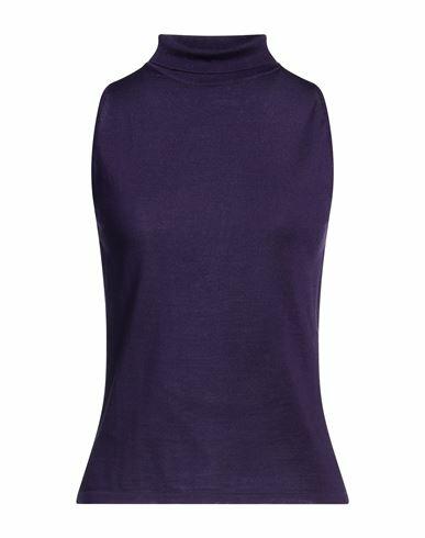 Alberta Ferretti Woman Turtleneck Purple Virgin Wool Cover