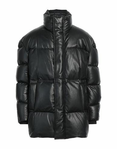 Emporio Armani Man Puffer Black Lambskin, Polyester, Elastane Cover