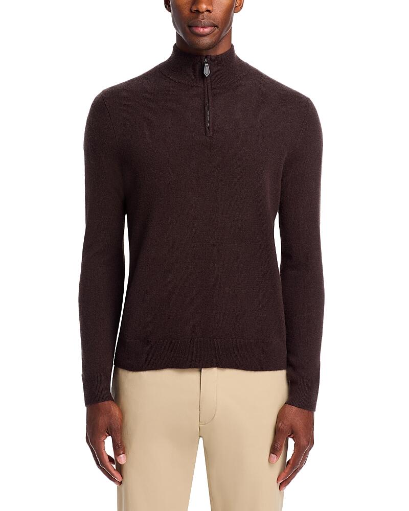 The Men's Store at Bloomingdale's Black Coffee Cashmere Half-Zip Sweater - Exclusive Cover