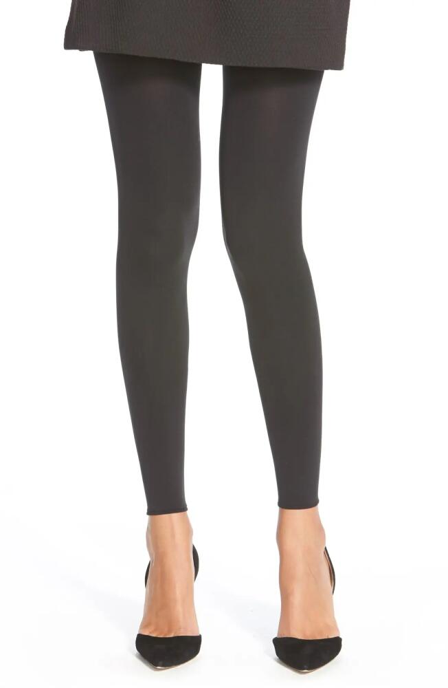 Wolford 'Velvet' Opaque Footless Tights in Black Cover