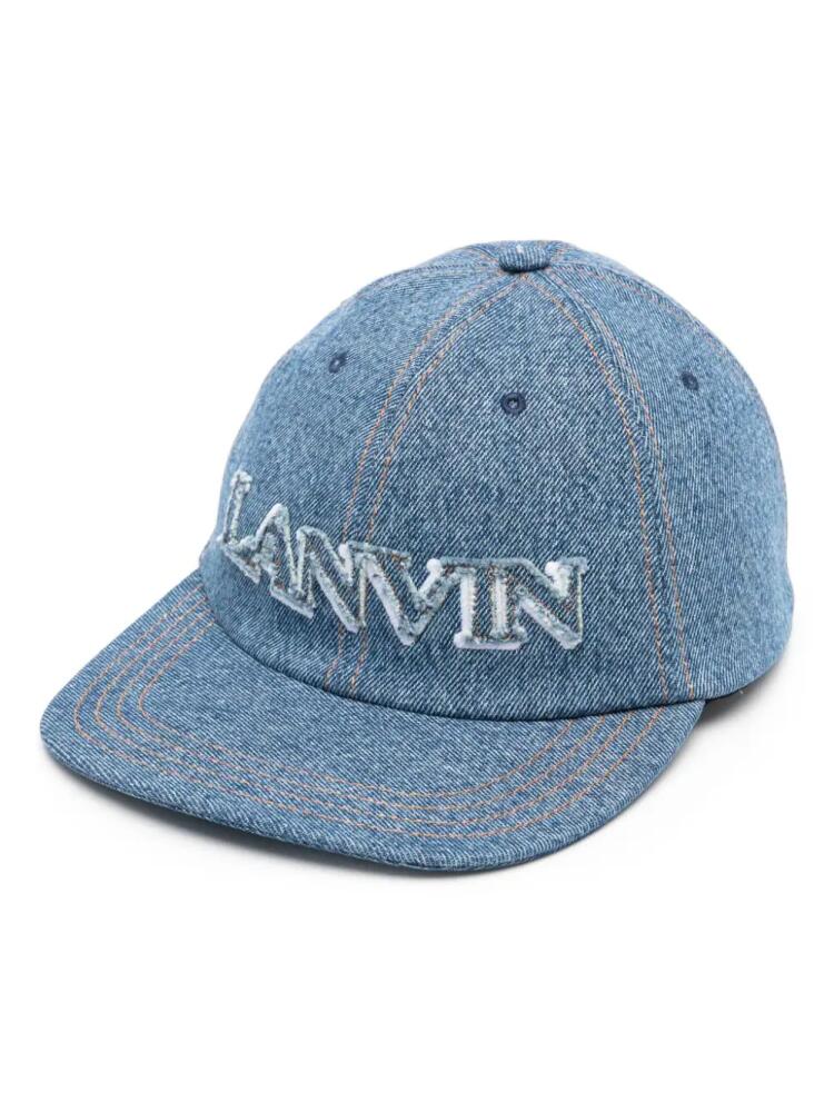 Lanvin logo-appliqué denim cap - Blue Cover