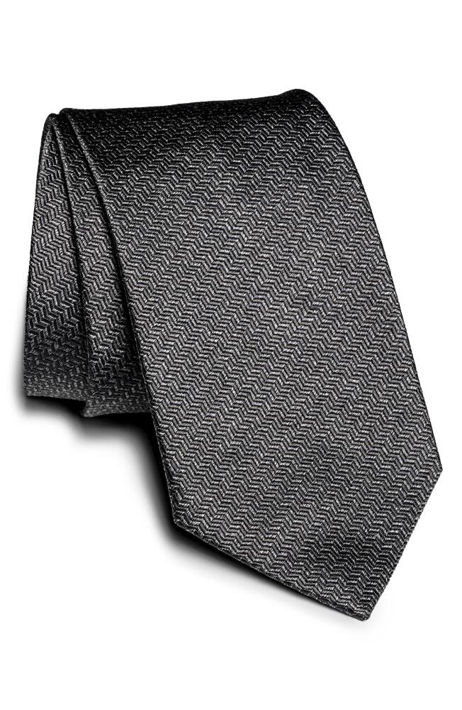 Jack Victor Weredale Chevron Silk Tie in Grey Cover