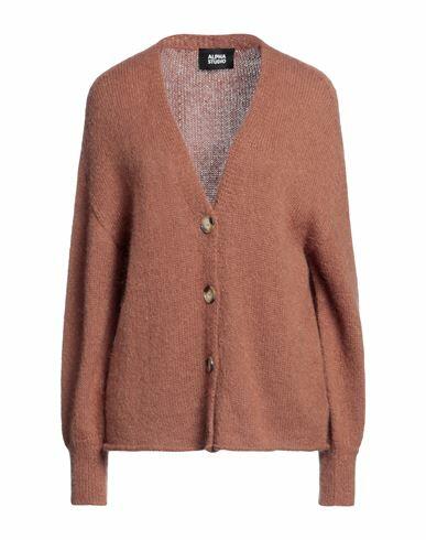 Alpha Studio Woman Cardigan Camel Polyamide, Mohair wool, Wool Cover