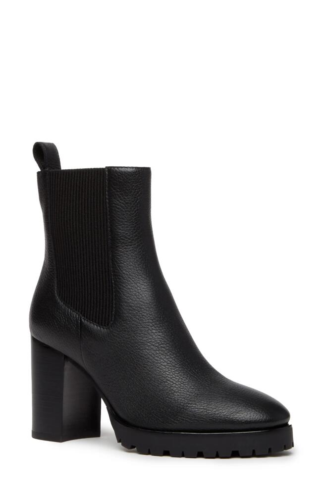 PAIGE Izzy Platform Chelsea Boot in Black Cover